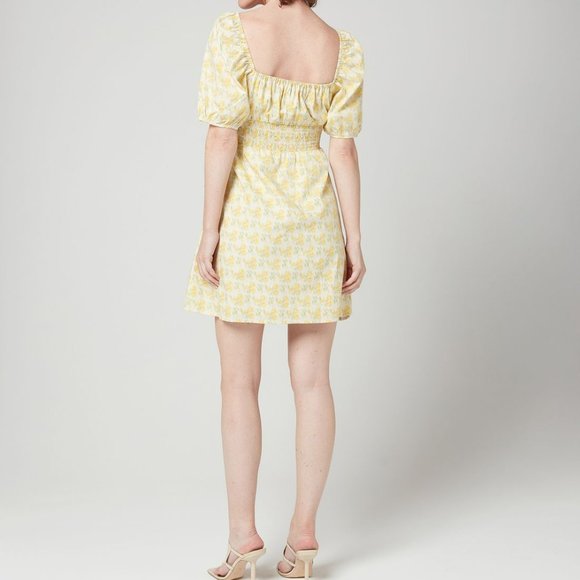 Faithfull the brand yellow floral mini dress - Picture 3 of 10